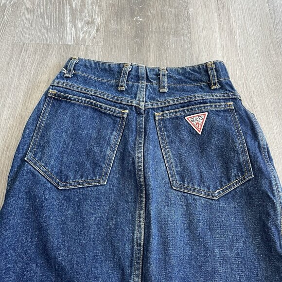 Guess Georges Marciano Vintage Denim Mini Skirt Women’s 28 Blue High Waist USA - Picture 8 of 11